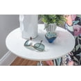 thumbnail image 3 of Zola Round Metal Pedestal Accent Side Table, Silver, 3 of 10