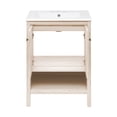 thumbnail image 5 of Château 24" Freestanding Bathroom Vanity in White Oak with 3-Hole Centerset Sink Top, 5 of 5