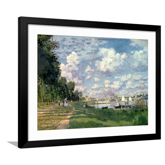 Art.com The Marina at Argenteuil, 1872 Giclee Print by Claude Monet, Black Frame Wall Art, 40" x 32"