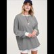thumbnail image 4 of Camiseta de Larga Extragrande para Mujer, Túnica A Rayas con Bloques de Color, Sudadera Holgada de Otoño con Cuello Redondo y Negro XL, 4 of 8
