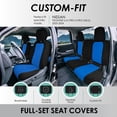 thumbnail image 3 of For 2022-2024 Nissan Frontier FH Group Custom Fit Neoprene Car Seat Covers Wateropoof - Blue Full Set, 3 of 10