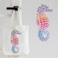 thumbnail image 6 of Sea Animal Stencil 8.2"x11.7"/21x29.7cm Sea Horse Painting Template Reusable Plastic Stencil with Hippocampus Pattern for Painting on Wood Wall and Tile, 6 of 9