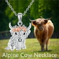 thumbnail image 2 of Highland Cow Necklace for Women 925 Sterling Silver Cow Pendant Necklace Highland Cow Jewelry for Women Cow Lover, 2 of 6
