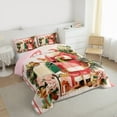 thumbnail image 3 of Manfei Father Christmas King Size Comforter Sets,Xmas Gifts Bedding Comforter Set,Happy New Year Bedding Set For Girls,Microfiber Bedroom Decor Reversible,3pcs, 3 of 8