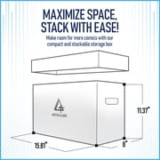 Premium Comic Book Storage Boxes | Short Cardboard Comic Book Box. Thick White Comic Box. Comic Storage Box for 150-175 Books. Comic Book Storage Case/Bin to Showcase Collectibles. (5 Pack)