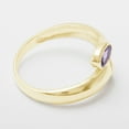 thumbnail image 5 of LBG British Made 14k Yellow Gold Natural Amethyst Womens Band Ring - 33 size options - Size 7.75, 5 of 6