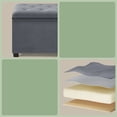 thumbnail image 4 of LEDREM 43-Inch Velvet Storage Ottoman Bench with Removable Top, 660LB Capacity Multi-Functional Footrest for Bedroom Living Room, Slate Gray, 4 of 13