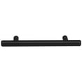 thumbnail image 3 of 25 Pack Rok Hardware Solid Metal Euro Style 3-3/4 Inch (96mm) Center, 6 Inch (152mm) Length Cupboard Pull, Matte Black Cabinet Bar Pull, 3 of 4