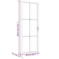 thumbnail image 2 of vidaXL 1 Piece Black Matt Interior Door 32.7"x79.3" 1.4" Thickness Glass and Aluminum Frame, 2 of 8