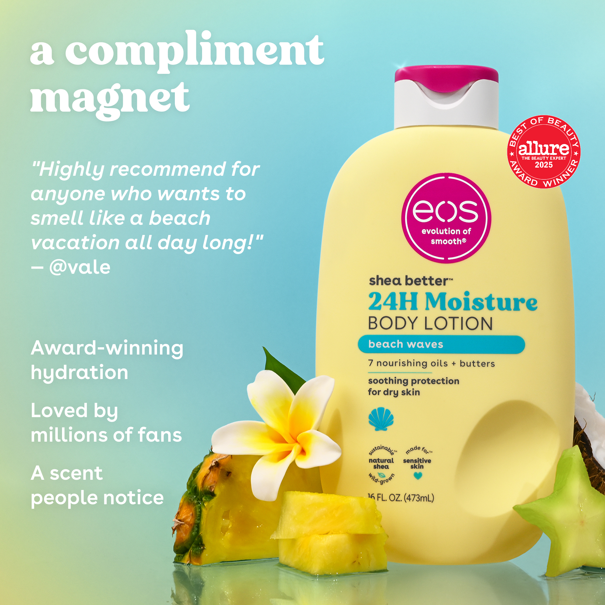 eos Beach Waves Body Lotion with Shea Butter photo 3