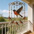 thumbnail image 2 of Vintage Bird Wind Chime With Crystal Suncatcher Prisms, Metal Hanging Windchime, Outdoor Porch Garden Window Decor, Sympathy Memorial & Housewarming Gift, 2 of 6