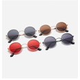 thumbnail image 2 of Gafas de sol redondas para hombre, gafas de sol polarizadas vintage para mujer, retro, clásicas, John Lennon, hippie, steampunk, UV400 (gris/negro) brillar Electrónica, 2 of 5