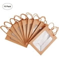 thumbnail image 6 of 10 Packs Brown Kraft Paper Bags with Window 10x7x5 Gift Bags for Valentine's Day Party Favor Storage Flower Stroage Food Storage and More DIY Peru, 6 of 9