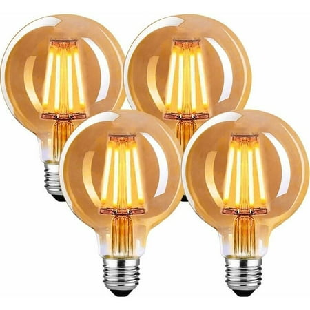 

Vintage E27 LED bulb E27 Vintage Dimmable Bulb 4W G80 Vintage E27 Bulb Warm White 2700K Vintage LED Bulb Ideal for Pendant Lamp Table Lamp Wall Lamp - 4 Packs