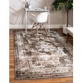 thumbnail image 3 of Unique Loom 3141333 8 x 11 ft. Salle Garnier Sofia Rectangular Rug, Dark Brown, 3 of 5