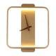 thumbnail image 1 of Relojes de pared 3D modernos con lámpara LED y pilas, decorativos de metal y hierro. Oro cuadrado, 1 of 9