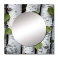 thumbnail image 2 of Designart "Aspen, Colorado White Forest Trees I" Botanical Square Mirror For Wall Decor - Large White Square Mirror Printed Wall Decor - Traditional Square Living Room Mirror, 2 of 5