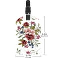 thumbnail image 6 of Square 2Pack PU Leather Flower Cruise Luggage Tag with Privacy Cover and Name ID Tag for Travel Handbags Backpacks Luggage Tags, 6 of 6
