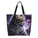 thumbnail image 1 of Balery Purple Moon Cat Bolsa Tote Estilo Estético con Cremalleras, Bolsa de Hombro, Bolsa de Compras Grande y Plegable, 1 of 8