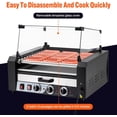 thumbnail image 4 of Edtara Rouleau pour Hot-Dogs 1950 W, Comprend 11 Rouleaux, Commandes de Température Doubles, Plateau à Huile Amovible, Capuchon en Verre, Contient 30 Hot-Dogs, 4 of 7