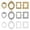 B, variant on 12 Pieces Vintage Mini Picture Frames Small Antique Resin Photo Frame Wall Hanging for DIY Jewelry Display Photography Christmas Photo Holiday Party Decoration