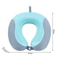 thumbnail image 5 of Mdesiwst Neck Pillow Ergonomic Curved Design Hidden Zipper Snap Closure Relieve Fatigue Head Support Breathable Memory Foam Airplane Pillow Car Supplies, 5 of 7