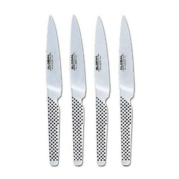 Global GSF-4023-4 Piece Steak Knife Set, 4, Silver
