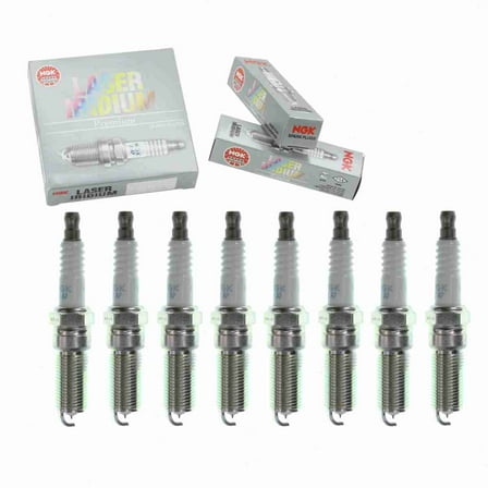8 pc NGK 90083 Laser Iridium Spark Plugs for 0000-18-L3Y2 41-814 4314 4513 4718 AYSF32YPC B2401-HA00C HGR8MDP0 ITV16TT L3Y2-18-110 LFJD-18-110 LFJD-18-110 -9U PTV16TT QH5RTIP-13 Ignition Wire