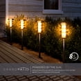 thumbnail image 4 of Grand Patio Heavy Duty Solar Torch LED Lights 4-Pack, Auto on/off, Waterproof, Pathway Decoration Lighting for Patio Garden Yard, Antique Bronze, 4 of 9