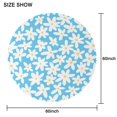 thumbnail image 2 of Round Tablecloth 60 Inch Table Cover Daisy Floral Wrinkle Free Dining Kitchen, 2 of 5