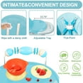 thumbnail image 3 of Liyufly 4-in-1 Baby Highchair Adjustable Kid Toddler Dining Chairs Eat & Grow Convertible Chair with 5-Point Harness, Dinner Plate, Light Blue, 3 of 10