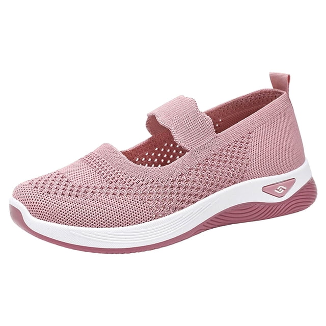 DXOUPM Chaussures de Marche pour Femmes Chaussures de Randonnée et de Course en Maille Respirante Légères Espadrilles à Enfiler