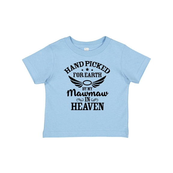 Inktastic Handpicked for Earth by My Mawmaw in Heaven with Angel Wings Boys or Girls Baby T-Shirt