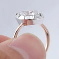 thumbnail image 5 of solitaire jewels 2.25CT Bezel Set Pear Moissanite Engagement Ring For Women, 14K Rose Gold, 5 of 7