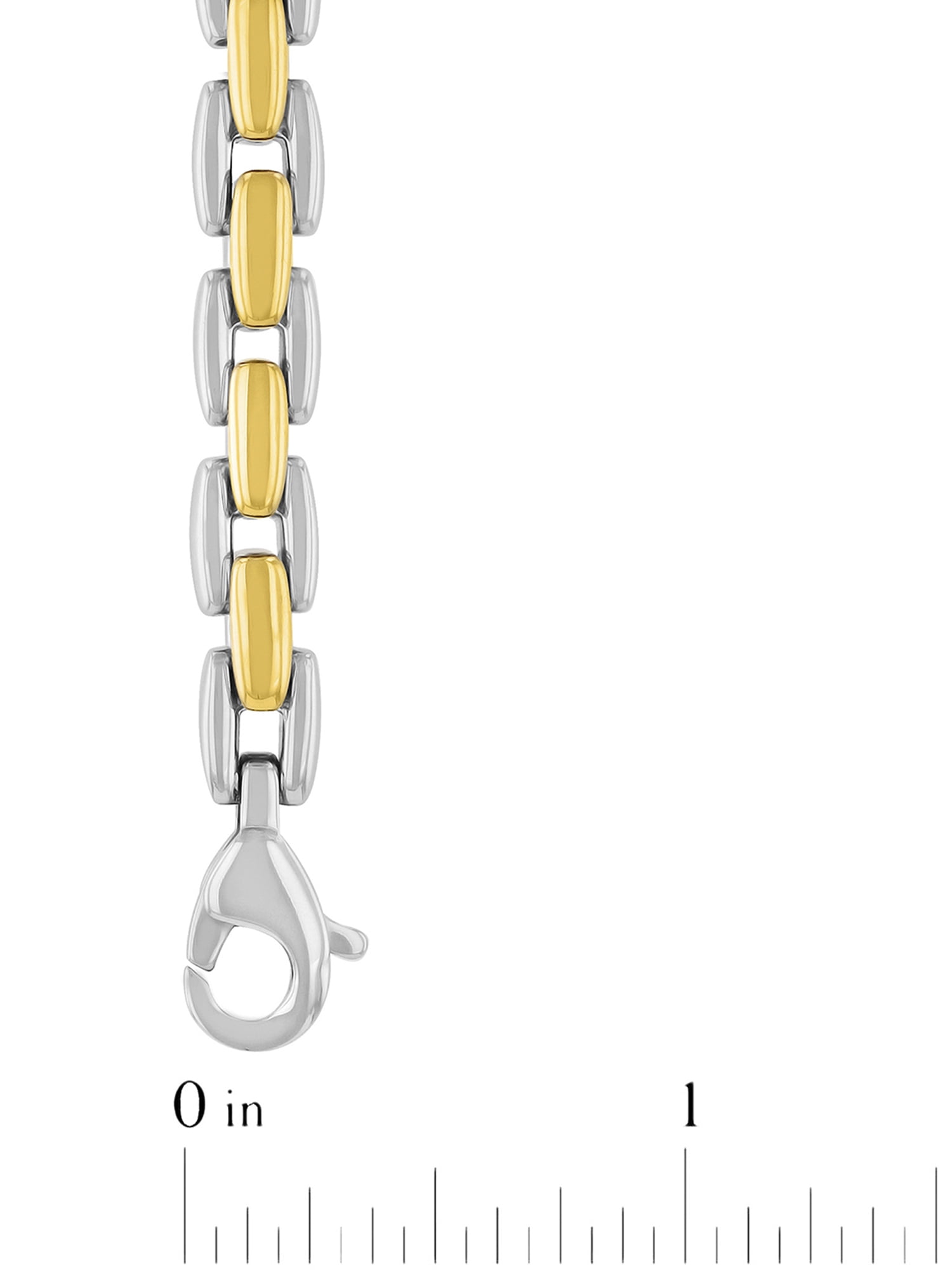 Men's Two-Tone Stainless Steel H-Link Chain, 24" - Brilliance Fine Jewelry