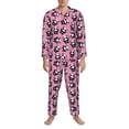 thumbnail image 3 of Naloa Cute Panda Men’s Pajamas Set - Long Sleeve Button Down Sleep Shirt and Pajama Bottoms Sleepwear Set-Small, 3 of 7