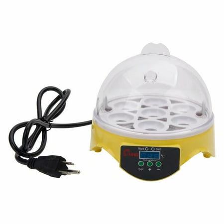 Digital Mini Fully Automatic Egg Incubator 7 Eggs Poultry Hatcher for Chickens Ducks Goose