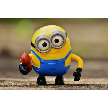 Fig Art - Framed Art for Your Wall Toys Children Fig Cute Minion Funny Bears Yellow 10x13 Frame