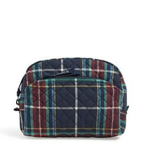 Vera Bradley Women's Recycled Cotton Medium Cosmetic Bag Tartan Plaid