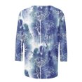 thumbnail image 5 of Blouse pour Femmes, T-shirt Imprimé Mode, Manches 3/4, Col Rond, Hauts Décontractés pour Femmes, en Solde, 5 of 5