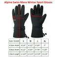 thumbnail image 5 of Alpine Swiss Mens Waterproof Gauntlet Snow Ski Gloves Winter Sport Snowboarding Windproof Warm 3M Thinsulate, 5 of 7