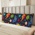 thumbnail image 5 of Naloa Dinosaurs in Space Super Soft 20x60 Body Pillow Case,Long Side Hidden Zipper（PILLOWS ARE NOT INCLUDED）, 5 of 6
