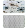 thumbnail image 3 of Boho Floral Bath Mat Rug for Bathroom, Cream Tan Beige Blue Grey White Watercolor Flower Bathroom Floor Rugs Mats Non Slip Kitchen Indoor Decor Decoration Accessories 17X29 Inches, 3 of 3