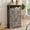 Grey, variant on Farmhouse Storage Cabinet with Barn Doors and Shelves, Farmhouse Kitchen Pantry, Small Tall Coffee Bar Cabinet with Storage, Hutch Cupboard for Bathroom, Laundry, Living Room,White