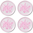 thumbnail image 2 of PYYNA-Bamboo Pink Toile Small Plates - 8" Reusable & Eco-Friendly (4-Pack) | Sturdy, Elegant & Durable Bamboo for Meals, Snacks & Desserts | Premium Tableware for Gatherings, 2 of 3