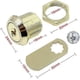thumbnail image 2 of Security Letter Box Lock Stainless Steel Cabinet Lock Cam Lock With Same 16 Mm, Gold, 2 of 5