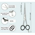 thumbnail image 4 of (6 pack) Ruvanti Professional Hair Cutting Scissors - Barber Shears for Beauty Salon Haircut and Home Use - Sharp Durable Razor Edge - Comfortable Grip Handles with Case, 4 of 8