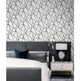 thumbnail image 2 of NextWall Ebony & Morning Fog Vector Geo Peel and Stick Wallpaper - 20.9 in. W. x 18 ft. L. Roll, 2 of 7