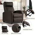 thumbnail image 5 of CL.HPAHKL Recliner Massage Chair, Living Room Recliner Chair with Thick Seat Cushion and Lumbar Support Home Theater Recliner with Massage Single Sofa Chairs for Living Room Bedroom, Brown, 5 of 7
