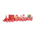 thumbnail image 4 of MOKKHNB 1Set Red Wooden Train For Christmas Party And Home Decoration, 4 of 6